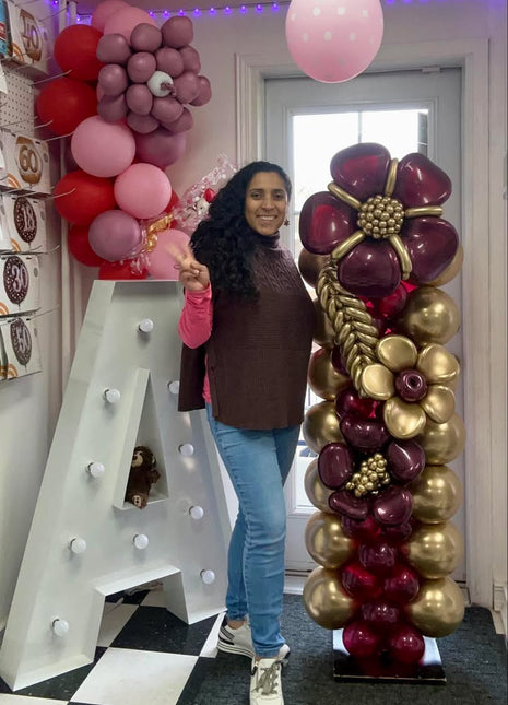 Colonne de Ballons "Fleur Élégante"