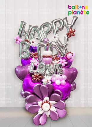 Bouquet de Ballons Personnalisé ''Happy Birthday''