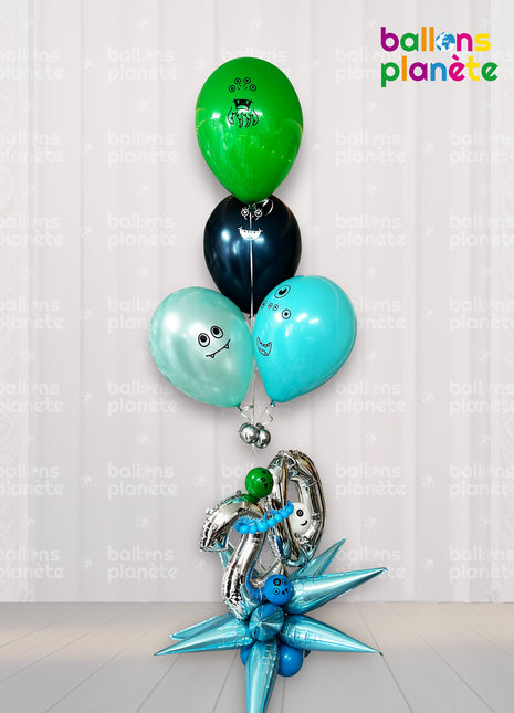 Bouquet de Ballons "Anniversaire Monstre 20"