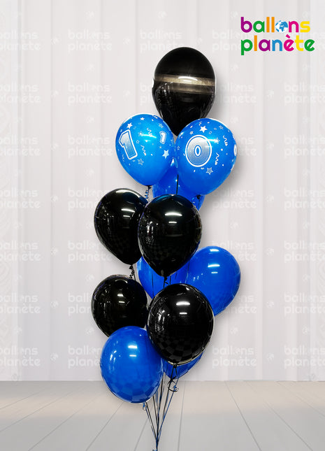 Bouquet de Ballons "Anniversaire Étoilé 10"