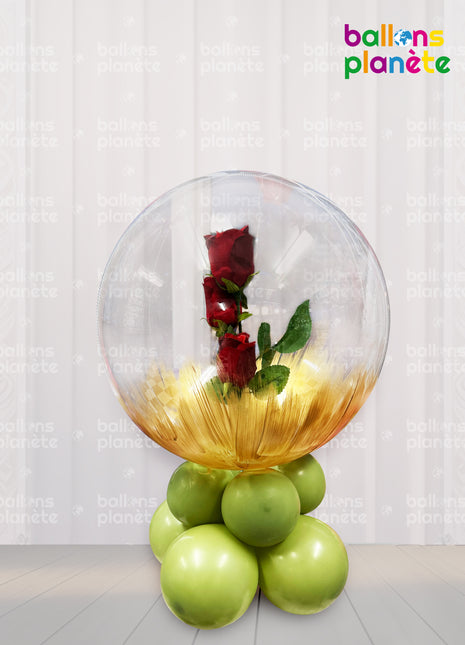 Bubble Éclatant avec Rose