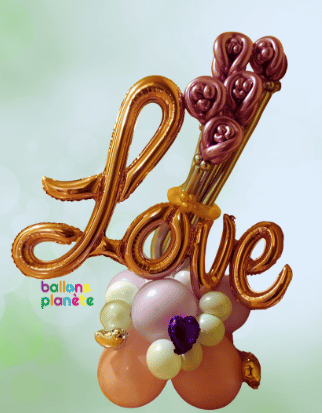 Bouquet Personnalisé Love- doré