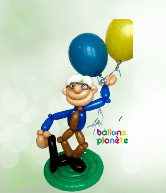 Structure de Centre Table en Ballons "Papy Joyeux" !