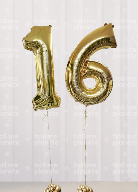 Ballons Chiffres en Or