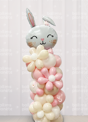 Colonne de Ballons "Lapin de Pâques"