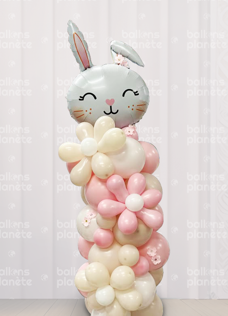 Colonne de Ballons "Lapin de Pâques"