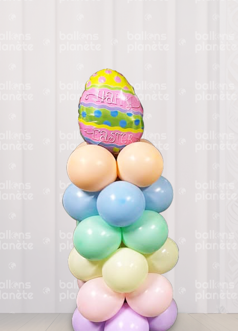 Colonne de Ballons "Joyeuses Pâques"
